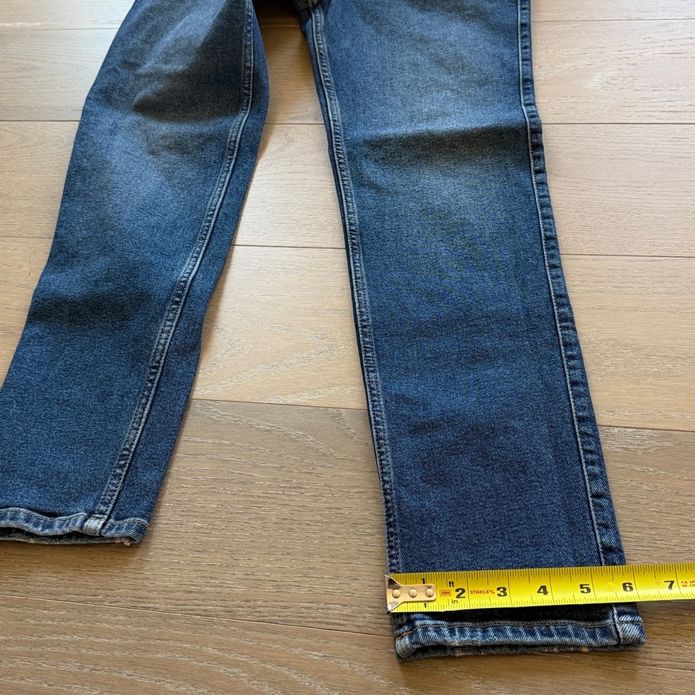 Anine Bing Slim Straight Jeans Size 28 Dark Wash Stretch Denim Women - Picture 6 of 9